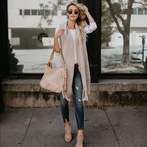 Lovestitch Fringe Sweater Vest- brand new w/tags